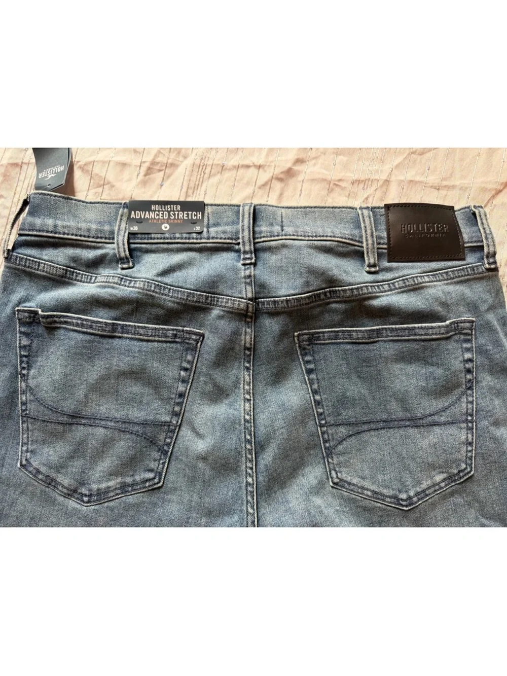 Hollister Advanced Stretch athletic men’s skinny jeans medium wash 36x32